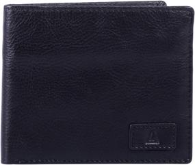 img 3 attached to Italian Black Blocking Leather Architect Bifold Wallet