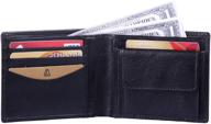 italian black blocking leather architect bifold wallet logo