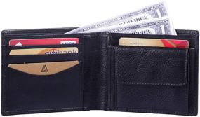 img 4 attached to Italian Black Blocking Leather Architect Bifold Wallet