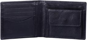 img 2 attached to Italian Black Blocking Leather Architect Bifold Wallet