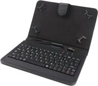 📱 aknici universal folding folio case with micro usb keyboard - 7 inch tablet keyboard cases for yuntab, matrixpad, pritom, fusion5, dragon touch, haehne, winnovo logo