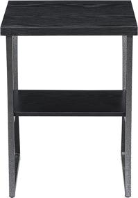 img 1 attached to 🖤 Black Woodgrain and Gray Frame Convenience Concepts X-Calibur End Table