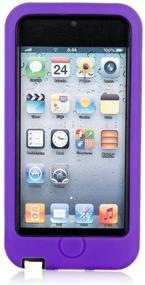 img 2 attached to Hybrid Case With Kickstand For IPod Touch 7 /IPod Touch 6 / IPod Touch 5 (Purple)