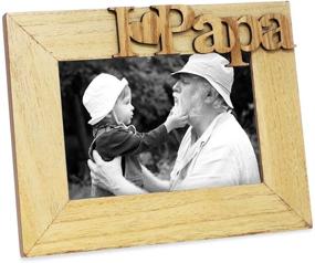 img 4 attached to 🖼️ Isaac Jacobs Natural Wood Sentiments - I Love Papa / I Heart Papa Picture Frame, 4x6 inch, Photo Gift for Papa, Grandpa, Family - Tabletop/Desk Display (Natural Wood, 4x6)