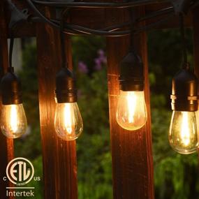 img 3 attached to Enhance Your Outdoor Space with 48FT Dimmable LED String Lights 🏞️ – Waterproof Commercial Grade Patio Lights for Bistro Garden and Patio Décor