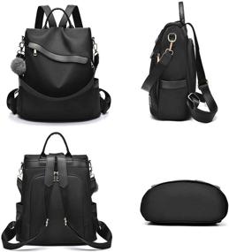 img 2 attached to 🎒 Versatile Women's Backpack Purse: Stylish, Secure & Spacious Nylon Bag for School, Travel & Everyday Use