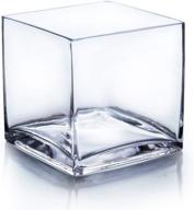 🏺 wgv cube glass vase, candle holder, 6x6x6, [bulk qty and size options] clear elegant floral accent container planter terrarium for wedding party event home decor, 1 piece" - improved product name: "wgv cube glass vase, candle holder (6x6x6) – bulk qty and size options – elegant clear floral accent container planter terrarium for wedding, party, events, and home decor – 1 piece logo