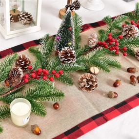 img 1 attached to Artiflr Artificial Christmas Fireplace Centerpiece Seasonal Decor