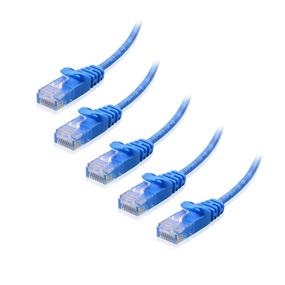 img 4 attached to 🔵 High-performance 5-Pack of Snagless Short Cat6 Ultra Thin Ethernet Cables in Blue - 7 ft by Cable Matters