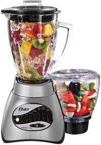 img 4 attached to 🔘 Oster Core 16-Speed Blender - Black/Glass Jar - Model 006878 (Brushed Chrome)