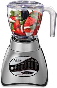 img 3 attached to 🔘 Oster Core 16-Speed Blender - Black/Glass Jar - Model 006878 (Brushed Chrome)