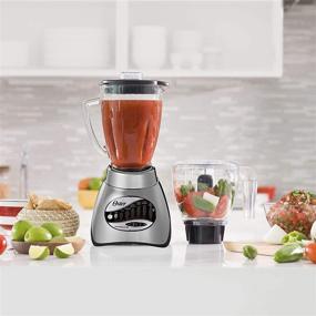 img 2 attached to 🔘 Oster Core 16-Speed Blender - Black/Glass Jar - Model 006878 (Brushed Chrome)