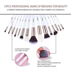 img 2 attached to MSQ Makeup Brushes Premium Synthetic 15 Pcs Professional Brush Set for Foundation, Powder, Eye Shadows, and Concealers - Blending Brushes Included