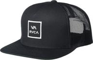 rvca men's adjustable snapback trucker hat: effortlessly stylish headwear for men logo