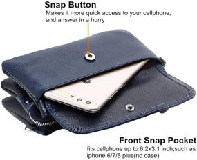 img 1 attached to Stylish Women's Leather Wristlet Crossbody: Smartphone Wallet Handbags & Clutches