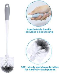 img 2 attached to 🚽 Toilet Brush & Holder Set: Good Grips Scrubber Brush for Easy Bathroom Toilet Cleaning