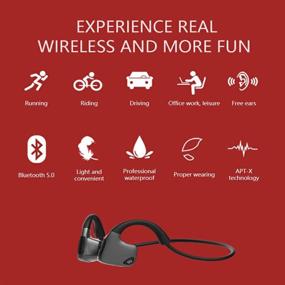 img 3 attached to 🎧 Cutting-Edge R9 Earphone: Wireless Bone Conduction Headphones with Bluetooth 5.0, Quick Charge, Long Battery Life, and Free Ears Design for Optimal Sports Experience