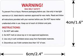 img 2 attached to 🕯️ Wax Melt Warning Labels: Essential Safety Stickers for Soy Wax Molds & Clamshells - 500 Pieces