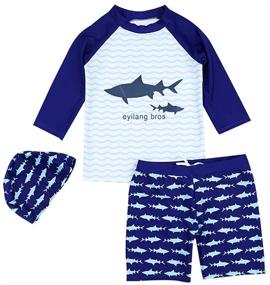 img 3 attached to 🌞 Sun Protective Swimwear: Boys' Height Sleeve Swimsuit for Ultimate Water Fun