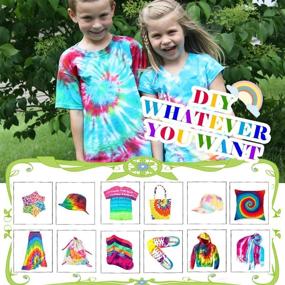 img 2 attached to 🎨 Tie Dye Kit - Creative Fabric Dye Set for Kids, Adults and Groups - 26 Vibrant Colors - DIY Arts Crafts Handmade Projects with Rubber Bands, Gloves, Table Cover - Ideal for Party, Gathering, Festival