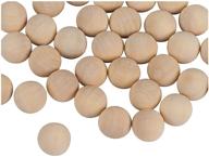 60 pack of 1 inch small unfinished wooden craft balls logo