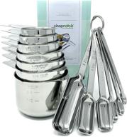 🥄 chopnotch premium stainless steel measuring cups and spoons set - complete set of stainless steel measuring cups and spoons logo