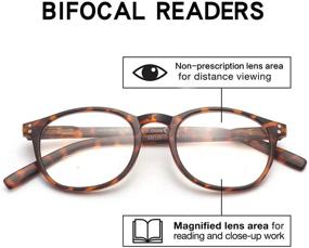 img 2 attached to Amorays Classic Bifocal Reading Tortoise