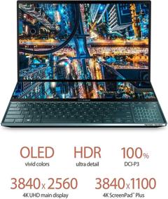 img 3 attached to Ноутбук ASUS ZenBook Pro Duo UX581, 15,6-дюймовый экран с разрешением 4K UHD NanoEdge Touch, процессор Intel Core i7-10750H, 16 ГБ оперативной памяти, 1 ТБ PCIe SSD, графика GeForce RTX 2060, экран ScreenPad Plus, Windows 10 Pro, цвет Celestial Blue, модель UX581LV-XS74T.