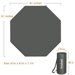 img 1 attached to 🏕️ Hoybell 8-Panel Playpen Mattress, Compatible with Regalo XL Play Yard, Self-Inflating Mat Playard Pad, Portable & Comfortable with Carry Case - Dark Grey