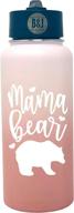 🐻 mama bear rose gold tumbler with straw - perfect new mom gift, stainless steel 32 oz water bottle логотип