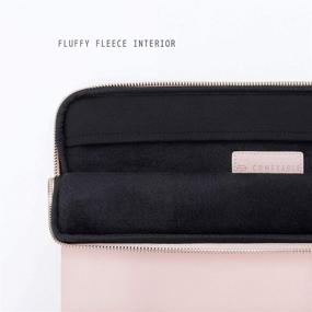 img 3 attached to 🧚 Waterproof Leather Cute Pink & White Laptop Sleeve for 13-13.3-Inch MacBook Air & MacBook Pro - Comfyable Computer Case