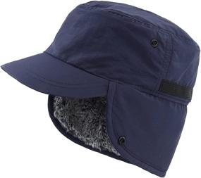 img 4 attached to 🧢 Connectyle Mens Winter Hat with Brim and Earflaps - Faux Fur Baseball Cap for Added Warmth