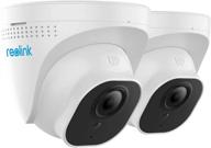 📷 reolink rlc-520, pack of 2, 5mp poe outdoor hd video surveillance cameras with 30 fps, 100ft ir night vision, motion detection, smart home compatible, supports up to 128gb micro sd (not included) logo