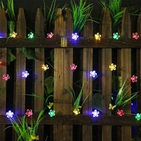 img 2 attached to 🌼 SEMILITS Outdoor Solar Flower String Lights – 23ft 50 LED Fairy Light Decorations for Christmas Tree, Garden, Patio, Fence, Yard – Spring Multicolor – Waterproof for Enhanced Durability