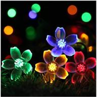 🌼 semilits outdoor solar flower string lights – 23ft 50 led fairy light decorations for christmas tree, garden, patio, fence, yard – spring multicolor – waterproof for enhanced durability логотип