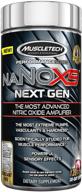 💪 maximize muscle gains with muscletech nanox9 pre workout nitric oxide booster - powerful nitric oxide pills for men, extreme muscle pumps & enhanced blood flow, 120 pills logo