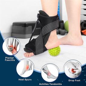 img 3 attached to 🌿 2021 Upgraded Adjustable Plantar Fasciitis Night Splint - Effective Relief for Foot Drop, Ankle Pain, Heel Pain, Achilles Tendonitis - Enhanced Support in Black