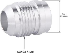 img 3 attached to Pack of 2 Aluminum EVIL ENERGY 10AN Male Weld On Fitting Bung Hose Adapter for Fuel Oil