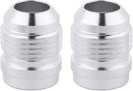 pack of 2 aluminum evil energy 10an male weld on fitting bung hose adapter for fuel oil logo