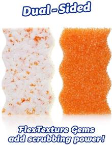 img 2 attached to 🧽 Scrub Daddy Melamine Eraser Sponge - Eraser Daddy 10x with Scrubbing Gems - Dual Sided Water Activated Scrubber & Eraser, Deep Cleaning 3ct - Versatile and Durable