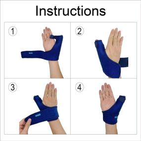 img 1 attached to 🖐️ GenetGo Thumb Spica Support Brace - Stabilizer for Carpal Tunnel, Arthritis, Sprains, Strains - Pain Relief for Left or Right Hand