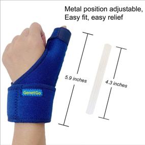 img 2 attached to 🖐️ GenetGo Thumb Spica Support Brace - Stabilizer for Carpal Tunnel, Arthritis, Sprains, Strains - Pain Relief for Left or Right Hand