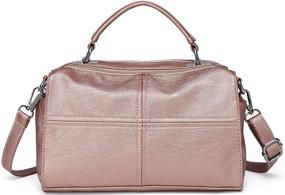 img 4 attached to VASCHY Crossbody Leather Satchel Shoulder Women's Handbags & Wallets in Satchels