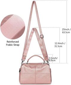 img 2 attached to VASCHY Crossbody Leather Satchel Shoulder Women's Handbags & Wallets in Satchels