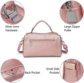 img 1 attached to VASCHY Crossbody Leather Satchel Shoulder Women's Handbags & Wallets in Satchels