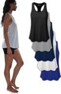 👚 everyday flowy burnout racer back active tank tops for women - pack of 5 logo