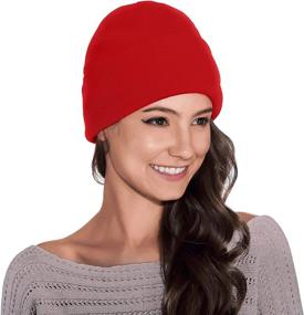 img 1 attached to Warm Winter Beanie Hat for Women, Men, and Unisex - Cuffed Plain Ski Skull Cap, Soft Stretch Knit for Daily Use