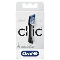 🪥 enhance your oral care with oral-b clic toothbrush replacement brush heads in black - 2 count logo