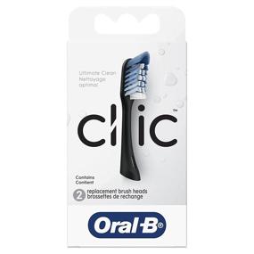 img 2 attached to 🪥 Enhance Your Oral Care with Oral-B Clic Toothbrush Replacement Brush Heads in Black - 2 Count