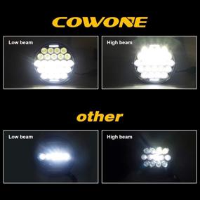 img 3 attached to 🐄 COWONE Cree 5-3/4 5.75 Inch LED Headlight - Powerful LED Projector Headlights for Sportster Iron 883, Street BOB, Low Rider - Super Wide Headlamp Driving Lights in Sleek Black Design